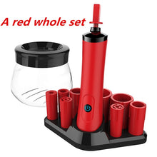 Load image into Gallery viewer, 10 Seconds Convenient Electric Wash Makeup Brush Dryer Cleaner Device with 10pcs Brush