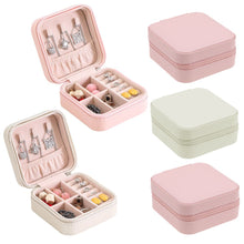Load image into Gallery viewer, Portable Travel Jewelry Box Organizer Leather Jewellery Ornaments Case