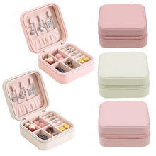 Load image into Gallery viewer, Portable Travel Jewelry Box Organizer Leather Jewellery Ornaments Case