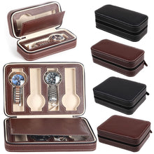 Load image into Gallery viewer, 2/4/8 Grids Travel Watch Box Superior PU Leather Storage Case Organizer