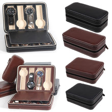 Load image into Gallery viewer, 2/4/8 Grids Travel Watch Box Superior PU Leather Storage Case Organizer