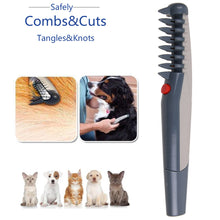 Load image into Gallery viewer, Electric Dog Cat Grooming Comb Pet Hair Scissor Trimmer Tangles Tool