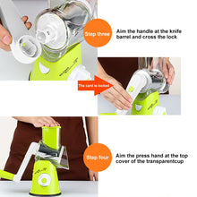 Load image into Gallery viewer, Round Mandoline Slicer Vegetable Cutter Potato Carrot Slicer Cheese Grater