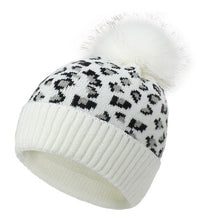 Load image into Gallery viewer, Women Winter Knit Leopard Beanie Cap Hat