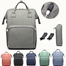 Load image into Gallery viewer, Waterproof USB Diaper Bag Baby Care Large Capacity Mom Backpack