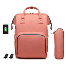 Load image into Gallery viewer, Waterproof USB Diaper Bag Baby Care Large Capacity Mom Backpack