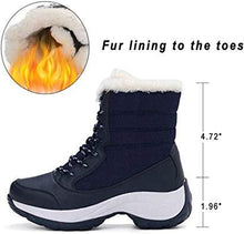Load image into Gallery viewer, Women Winter Waterproof Warm Boots Fur Lined Snow Boots