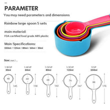 Load image into Gallery viewer, Super-Useful Colorful 5PCS Kitchen Tools Measuring Spoons