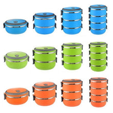 Load image into Gallery viewer, Thermal Insulated Lunch Box Picnic Storage Mess Tin Food Jar Multi layer Stainless Steel For Students Outdoor Camping