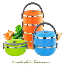 Load image into Gallery viewer, Thermal Insulated Lunch Box Picnic Storage Mess Tin Food Jar Multi layer Stainless Steel For Students Outdoor Camping