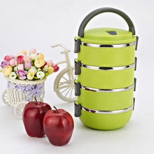 Load image into Gallery viewer, Thermal Insulated Lunch Box Picnic Storage Mess Tin Food Jar Multi layer Stainless Steel For Students Outdoor Camping