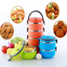 Load image into Gallery viewer, Thermal Insulated Lunch Box Picnic Storage Mess Tin Food Jar Multi layer Stainless Steel For Students Outdoor Camping