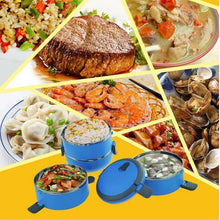 Load image into Gallery viewer, Thermal Insulated Lunch Box Picnic Storage Mess Tin Food Jar Multi layer Stainless Steel For Students Outdoor Camping