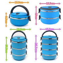 Load image into Gallery viewer, Thermal Insulated Lunch Box Picnic Storage Mess Tin Food Jar Multi layer Stainless Steel For Students Outdoor Camping