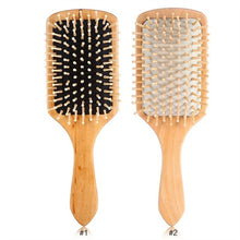 Load image into Gallery viewer, Natural Wooden Massage Comb Hair Scalp Health Care Paddle Hairbrush Tool