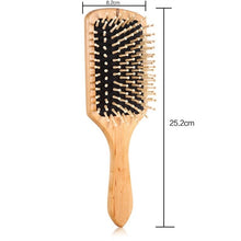 Load image into Gallery viewer, Natural Wooden Massage Comb Hair Scalp Health Care Paddle Hairbrush Tool