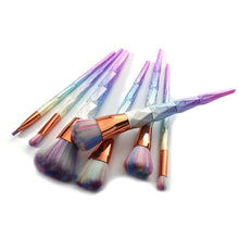 Load image into Gallery viewer, 7Pcs Rainbow Acrylic Brush Set Makeup Pen Face Base Powder Makeup Brushes
