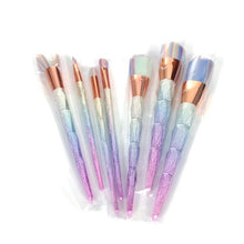 Load image into Gallery viewer, 7Pcs Rainbow Acrylic Brush Set Makeup Pen Face Base Powder Makeup Brushes