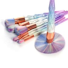 Load image into Gallery viewer, 7Pcs Rainbow Acrylic Brush Set Makeup Pen Face Base Powder Makeup Brushes