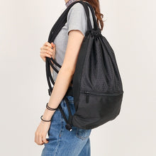 Load image into Gallery viewer, Travel Drawstring Storage Bag Waterproof Lightweight Swimming Gym Yoga School Backpack