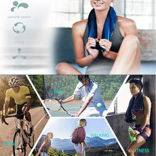 Load image into Gallery viewer, 100*30cm Cooling Towel Fitness Yoga Towels for Travel Camping Golf Football &Outdoor Sports