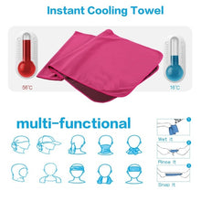 Load image into Gallery viewer, 100*30cm Cooling Towel Fitness Yoga Towels for Travel Camping Golf Football &Outdoor Sports