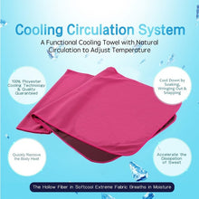 Load image into Gallery viewer, 100*30cm Cooling Towel Fitness Yoga Towels for Travel Camping Golf Football &Outdoor Sports