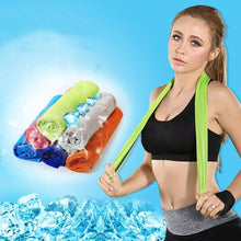 Load image into Gallery viewer, 100*30cm Cooling Towel Fitness Yoga Towels for Travel Camping Golf Football &Outdoor Sports