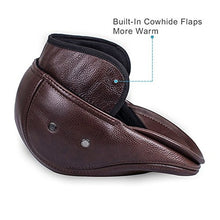 Load image into Gallery viewer, Men's Real Cowhide Leather Beret Hunting Cap Beanie Trucker Cap Mens Sports Hat