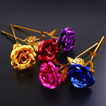 Load image into Gallery viewer, Valentine's Day Gifts 24k Golden Rose Foil Plated Rose Creative Gifts Lasts Forever Rose