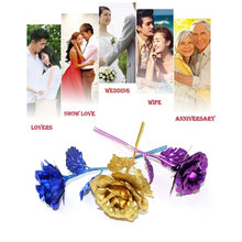 Load image into Gallery viewer, Valentine's Day Gifts 24k Golden Rose Foil Plated Rose Creative Gifts Lasts Forever Rose