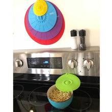 Load image into Gallery viewer, Set of 5 silicone Microwave bowl cover cooking pot pan lid Cover-Silicone food wrap cooking tools