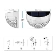 Load image into Gallery viewer, 1/2/4 Packs IP65 Solar Powered Wireless Light Waterproof Lamp with 6 LEDs Light Sensor Auto on&off