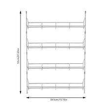 Load image into Gallery viewer, Silver Kitchen Spice Rack Cabinet Shelf Organizer Storage Wall Mount Holder