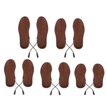 Load image into Gallery viewer, 1 Pair USB Electric Heated Shoe Insoles Feet Warmer Sock Pad Mat with Cable