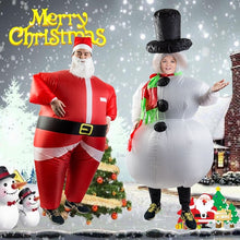 Load image into Gallery viewer, Santa Claus Snowman Inflatable Suit Christmas Party Costume Clothes Xmas Beard Hat