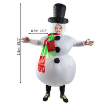 Load image into Gallery viewer, Santa Claus Snowman Inflatable Suit Christmas Party Costume Clothes Xmas Beard Hat