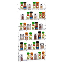 Load image into Gallery viewer, Silver Kitchen Spice Rack Cabinet Shelf Organizer Storage Wall Mount Holder