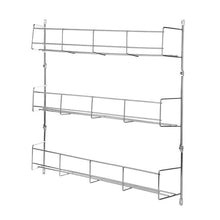 Load image into Gallery viewer, Silver Kitchen Spice Rack Cabinet Shelf Organizer Storage Wall Mount Holder