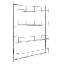 Load image into Gallery viewer, Silver Kitchen Spice Rack Cabinet Shelf Organizer Storage Wall Mount Holder
