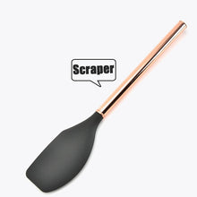 Load image into Gallery viewer, Silicone Non-scratch Cooking Kitchen Utensils Set Rose Gold Stainless Steel Handle