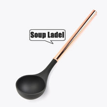 Load image into Gallery viewer, Silicone Non-scratch Cooking Kitchen Utensils Set Rose Gold Stainless Steel Handle