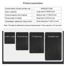 Load image into Gallery viewer, Waterproof Cat Litter Mat Pad Black Cats Litter Trapper Double Layer Nonslip EVA Protect Floor Feeding Mats