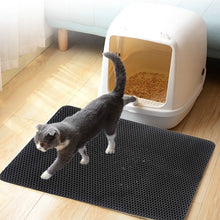 Load image into Gallery viewer, Waterproof Cat Litter Mat Pad Black Cats Litter Trapper Double Layer Nonslip EVA Protect Floor Feeding Mats