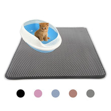 Load image into Gallery viewer, Waterproof Cat Litter Mat Pad Black Cats Litter Trapper Double Layer Nonslip EVA Protect Floor Feeding Mats