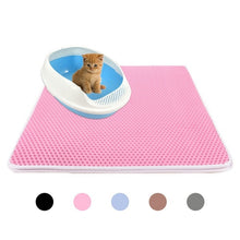 Load image into Gallery viewer, Waterproof Cat Litter Mat Pad Black Cats Litter Trapper Double Layer Nonslip EVA Protect Floor Feeding Mats