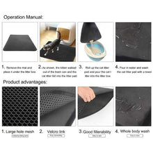 Load image into Gallery viewer, Waterproof Cat Litter Mat Pad Black Cats Litter Trapper Double Layer Nonslip EVA Protect Floor Feeding Mats