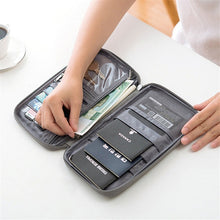 Load image into Gallery viewer, RFID Blocking Travel Card Storage Bag Passport Document Wallet Organizer Holder