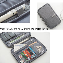 Load image into Gallery viewer, RFID Blocking Travel Card Storage Bag Passport Document Wallet Organizer Holder