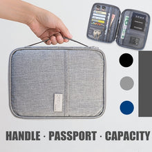 Load image into Gallery viewer, RFID Blocking Travel Card Storage Bag Passport Document Wallet Organizer Holder